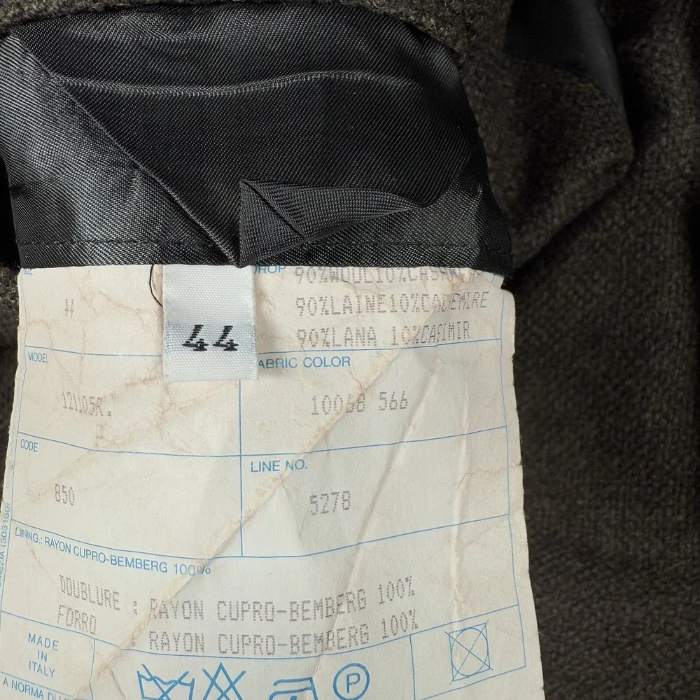Zanella Blazer Mens 44R Brown Herringbone Wool Cashmere Blend Sports Coat‎ Tweed
